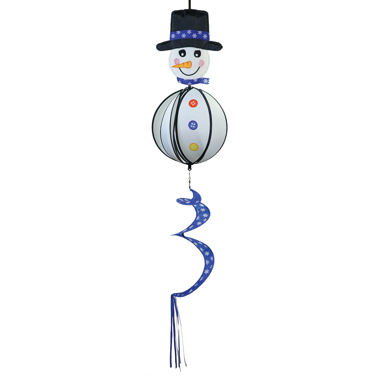 In the Breeze Snowman with Hat Hanging Ball Spinner, Holiday Wind Spinner, 2496